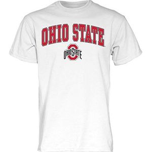 Het blauwe merk NCAA Ohio staat Buckeyes heren t-shirt wit boogvormig overstijgen, Ohio staat Buckeyes wit, X-Large