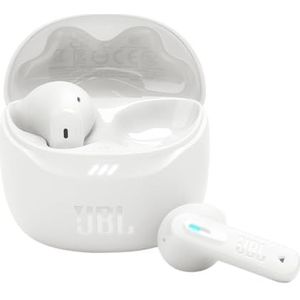 JBL Tune Flex 2, Wireless Noise Cancelling Bluetooth Earbuds met 48 uur afspeeltijd, IP54 Water- en Stofbestendig, Multi-Point Verbinding, Earbud en Ergonomisch Design, in Wit