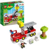 LEGO DUPLO Town Brandweerauto, Educatief Peuter Speelgoed met Dierenfiguur - 10969