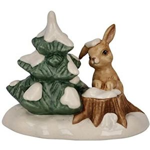 Goebel Kerstfiguur winterbos Drollig haasje, gemaakt van porselein, hoogte: 6,5 cm, 66-704-26-1