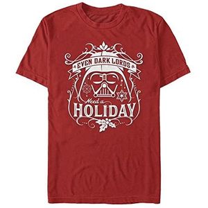 Star Wars Uniseks Holiday Sith Organic T-shirt met korte mouwen, rood, M