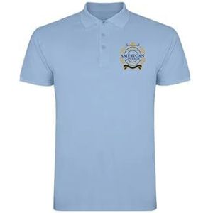 AMERICAN COLLEGE USA Poloshirts Sport Ademend Gedrukt Kleding Unisex Mannen en Vrouwen Casual Model ACPLW5 Sky Blue XS, Turkoois, XS