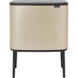 Brabantia Bo Touch Bin Prullenbak - 11 + 23 liter - Afvalscheiding - Metallic Gold