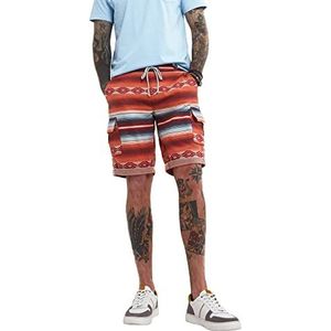 Joe Browns Heren Multi Pocket Knielengte Aztec gestreepte drawerstring Shorts, 38, oranje, Zonsondergang, 48