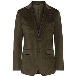 Hackett London Heren Stretch Cott Cord JKT Suit Jacket, Groen (Olijf 728), 54/fabrikant maat: 46/lang