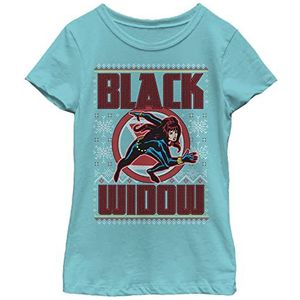 Marvel Black Widow Sweater T-shirt voor meisjes, M, Tahi Blue, M