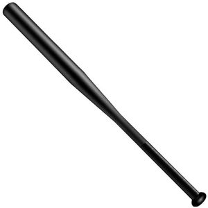 Honkbalknuppel van staal, 71 cm, versterkt, super duurzaam, gewicht 1 kg, zwart, kleur zilver of rood met handvat (zwart)