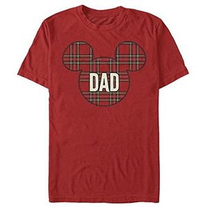 Disney Classics Mickey Classic - Dad Holiday Patch Unisex Crew neck T-Shirt Red XL