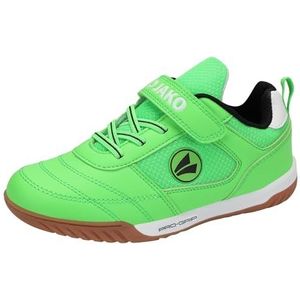 JAKO Uniseks J-sh Winger Ev indoor-gymschoen voor kinderen, Neon Green Jet Black, 39 EU