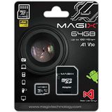 Magix MicroSD-kaart 4K Series Class10 V30 Geheugenkaart + SD Adapter , Leessnelheid tot 95 MB/s (64GB)