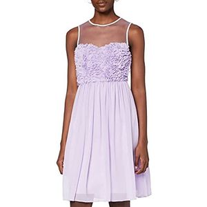 APART Fashion Damesjurk van chiffon, met bloemenprint, lavendel, 38 NL