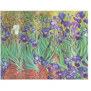 Carnet à couverture rigide Iris de Van Gogh - Livre d'or - Non ligné - 144 p.: Hardcover, 120 gsm, ribbon marker, memento pouch, no closure, book edge printing