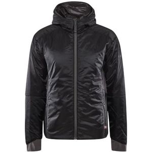 Craft ADV Explore Lichtgewicht herenjas, L, zwart, opvouwbare outdoorjas voor heren, PrimaLoft-isolatie, 2 zakken met ritssluiting, capuchon, stretchinzetstukken, wandeljas voor heren