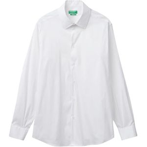 United Colors of Benetton heren overhemd, Wit, XL