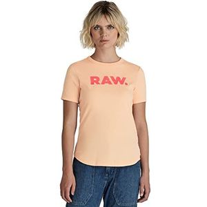G-Star Raw T-Shirt dames Raw. Slim R T Wmn,Roze (Peach Nougat 4107-C962),S