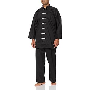 DEPICE Kung Fu pak China zwart katoen, witte knopen, maat 130
