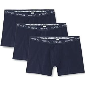 NORVIG Heren 3-Pack Mens Tights Navy Boxer Shorts, L