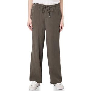 Street One Studio Dames Mousseline broek Wide Legs in Bruin, in size: 32