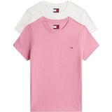 TOMMY JEANS - T-shirt TJW 2PACK C-NECK TEE - Ecru/Mystic Pink - Set van 2
