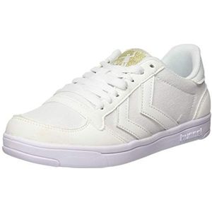 hummel Heren Stadil Light Canvas Low-Top Sneakers, Wit Wit Wit 9425, 36.5 EU