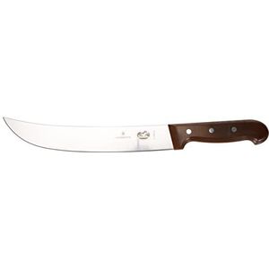Victorinox, 5.7300.25, Wood, slachtmes, extra scherp lemmet, met rechte slijping, met elegant houten handvat, bruin, Made in Switzerland,