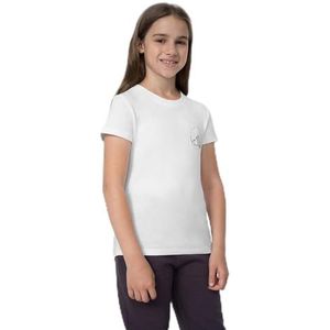 4F JUNIOR T-shirt voor meisjes, Wit, 128 cm