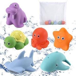 Lifeant 6 stuks, waterspeelgoed voor kinderen, badspeelgoed, baby vanaf 1 jaar, wastafel, speelgoed badspeelgoed voor kinderbad