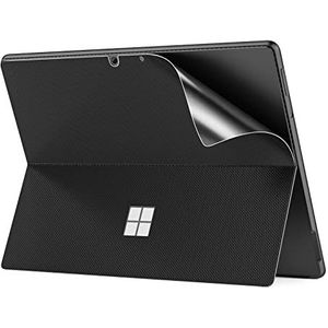 MoKo Tablet Back Skin Stick Decal for Microsoft Surface Pro 9 2022 / Pro 8 2021 Release Tablet - 13 Inch, PU Leather Protective Decal Body Skin Cover for Surface Pro 9/8 13"", Black