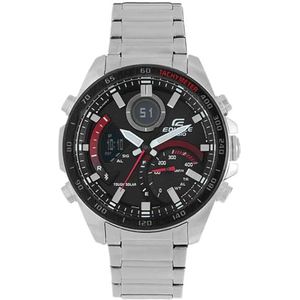 Casio Heren kwarts horloge met roestvrij stalen armband ECB-900DB-1AER,effen