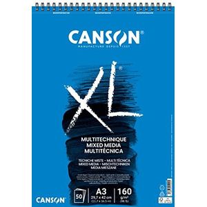 Canson XL Mix spiraalalbum microgeperforeerd A3 50 vellen 160g