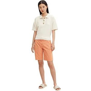 TOM TAILOR Dames Chino bermuda shorts met riem 1031285, 29519 - Cantaloupe Orange, 32
