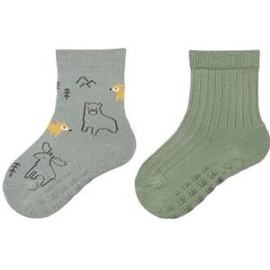 Sterntaler Unisex ABS sokken DP bosdieren, steengroen, 22