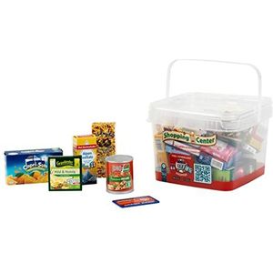 Theo Klein Kleine doos gevuld met Duitse producten I Met doosjes en blikken voor de winkel I Speelgoed voor kinderen vanaf 3 jaar