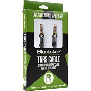 Blackstar TRRS 3,5 mm jack-kabel 1,8 m extra stereo aux-kabel, ideaal voor live streaming-gitarist