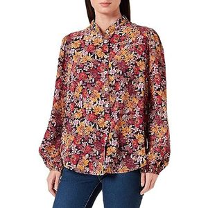 Sidona Damesblouse 10130383, zwart meerkleurig, M, Zwart meerkleurig., M