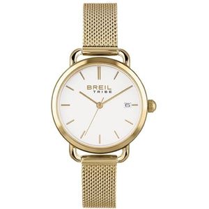 Breil - Horloge voor vrouwen rond met effen wijzerplaat en stalen behuizing collectie Eliza, goud, Een Maat, armband