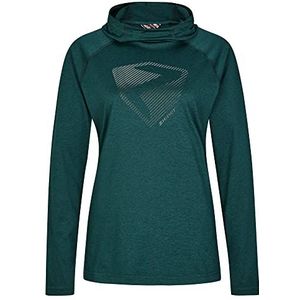 Ziener Janup capuchontrui voor dames, mid layer | ademend, elastisch, PFC-vrij (verpakking van 1 stuks)