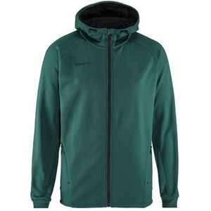 Craft ADV Unify FZ Hood Capuchontrui voor heren, XS, opaal, gerecycled polyester, ergonomische, elastische pasvorm, capuchon met trekkoord, 2 zakken, capuchontrui voor heren, trainingsjack voor heren