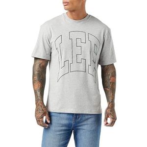 WHITELISTED Men's Varsity Tee Shirt, Grey MELE, Small