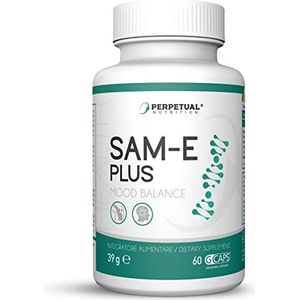 Sam-E Plus 60 tabletten op basis van S-Adenosilmetionine |Bevordert een goed humeur, vermindert vermoeidheid. Complexe snelle reinigende werking lever met mariadistel, foliumzuur en glutathion