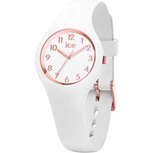 Ice-Watch - ICE glam White Rose-Gold Numbers - Dameshorloge wit met siliconen band - 015343 (Extra Small)