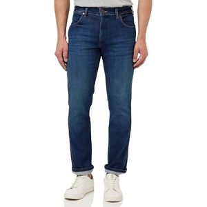 Wrangler Greensboro Jeans voor heren, Groene Fuzz, 30W / 32L