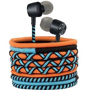 URIZONS Intra-ear hoofdtelefoon kleurrijk gevlochten stereo - hoofdtelefoon hifi-hoofdtelefoon ergonomische hoofdtelefoon, ruisonderdrukking, 3,5 mm jackstekker, universeel voor i phone, Android