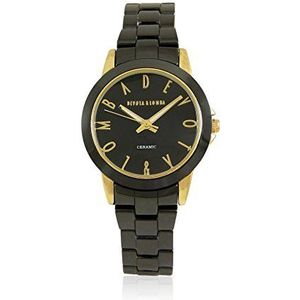Devota & Lomba horloge met Japans uurwerk voor dames, 40 mm, Zwart, S, Armband