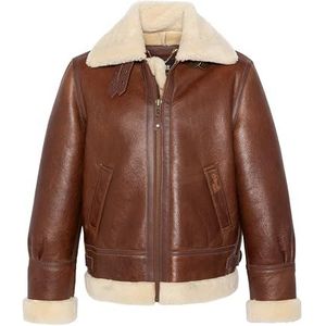 SCHOTT - LC 1259 - Bomberjasje - Kastanje Kleur - Schapenleer