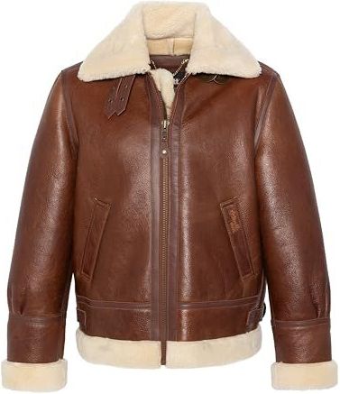 SCHOTT - LC 1259 - Bomberjasje - Kastanje Kleur - Schapenleer