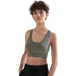True North Roots Organics T1200 Bustier voor dames, sportbeha van gerecycled polyester, grijs, M