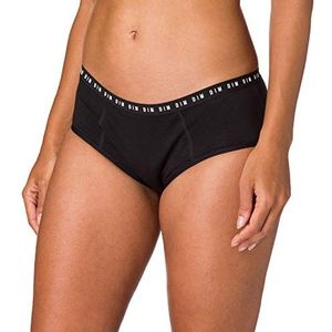 Dim Menstruel Clasico Coton Bio Flux Abondant / nacht, boxer voor dames, zwart, 36/38