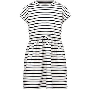 NAME IT Girl's NKFMIE SS Dress NOOS Jurk, Dark Saffier/Stripes: Y/D Stripes, 92, Donkere Sapphire/Stripes: y/D Stripes, 92 cm