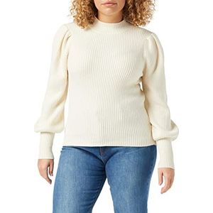 ONLY Trui voor dames Onlkatia L/S Highneck Pullover Knit Noos, wit (witte pet grijs), XL